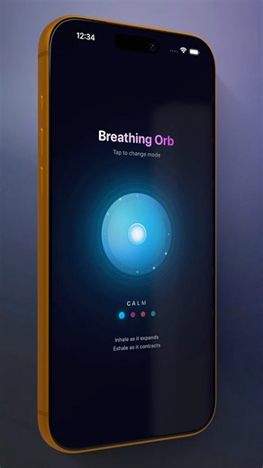 Breathing Orb Widget – Mindful Animations with SwiftUI & Canvas