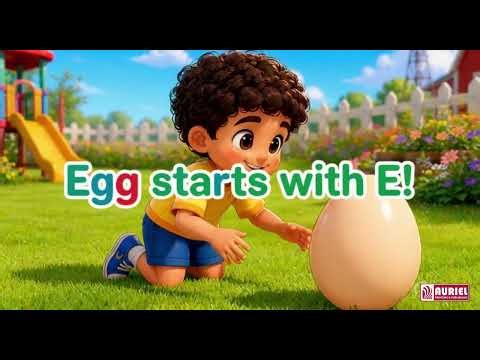 Learn the Letter E for Kids! | Alphabet Sounds & ABC Words (Egg, Elephant, Engine)