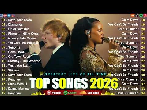 Ed Sheeran, Rihanna, Zayn, Adele, Dua Lipa, Selena Gomez, Bruno Mars, Maroon 5 🎶 Billboard Hot 100