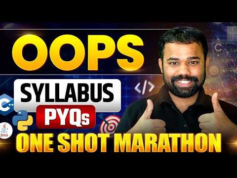 Object Oriented Programming Marathon | Complete Syllabus with PYQs