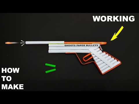 DIY Paper Gun That Actually Shoots Paper Bullets | Easy Origami Gun