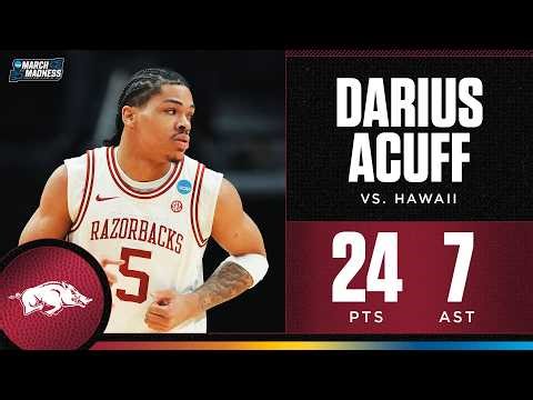 Darius Acuff Jr. drops 24 points, 7 assists in March Madness debut vs. Hawaii