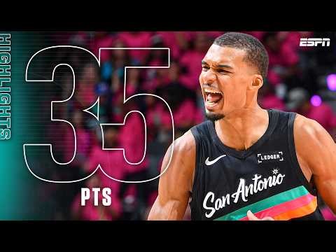 HIGHLIGHTS from Victor Wembanyama's first-ever playoff game 🍿 Spurs take Game 1 😤 | NBA on ESPN