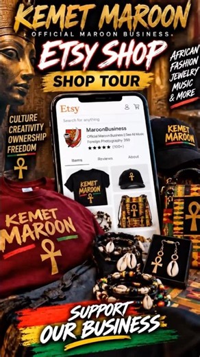 From Music to Fashion 🔥 Kemet Maroon’s Etsy Store Is DIFFERENT!