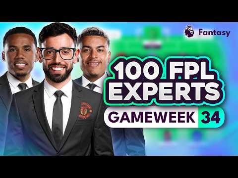 FPL GW34 EXPERT Free Hit & Transfer Trends! 🧠 100 Experts Reveal Gameweek 34 Team & Captains