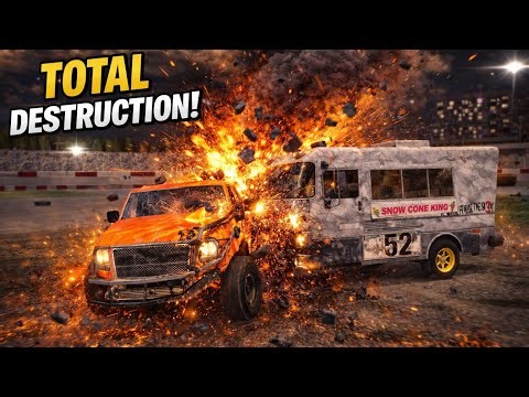Demolition Derby 3 – Snow Cone Truck Gets DESTROYED! 💥🔥