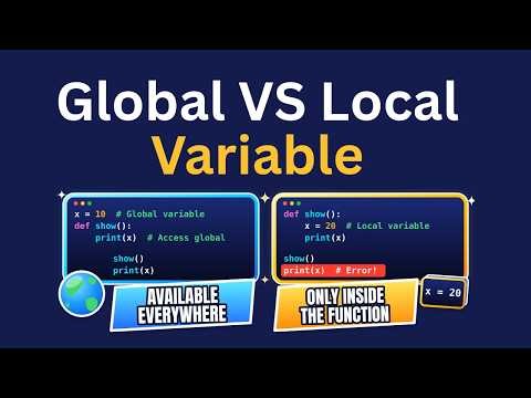 Python Local and Global Variables in English | Python Tutorial for Beginners|Lec 22|AI Course