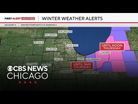 Winter weather alerts in effect near Chicago area| Full Newscasts