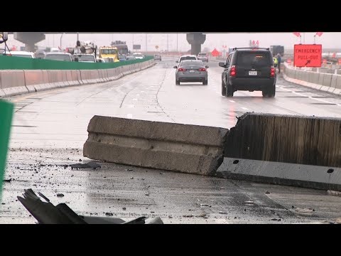 Officials urge caution after wet roads cause several serious crashes