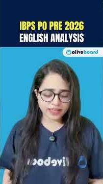 IBPS PO Analysis 2026 English Section #oliveboard #ibpspoanalysis #english #IBPSPO