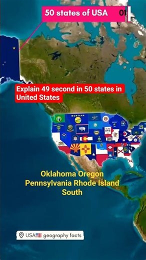 All 50 States of the United States 🇺🇸 | Can You Name Them All in 49 second explain 🤔 #usa #trending