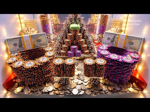 1 quarter challenge high limit coin pusher