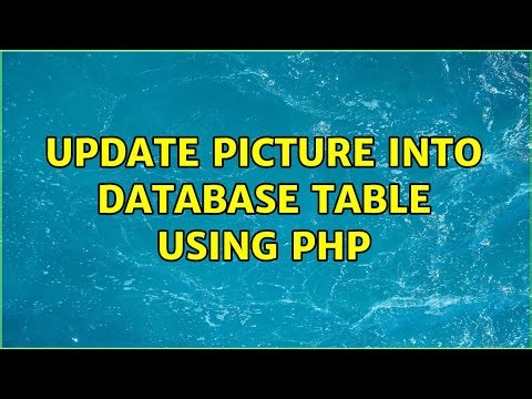 Update picture into database table using php
