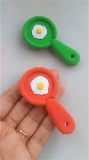 DIY idea 💞 How to make easily egg🍳 with Super clay #trend​ #clay​ #music​ #funny​ #clay​