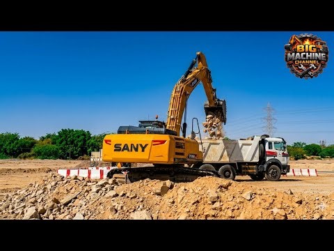 Sany 365H Pro In 4K l Extreme Excavator Action l Heavy Digging