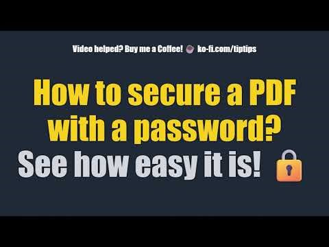 How to secure a PDF with a password? See how easy it is! 🔒