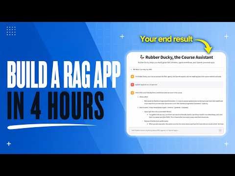 Build a RAG App From Scratch | OpenAI API & Streamlit