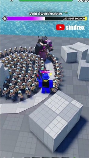 100 Brawlers vs Void Swordmaster in TDS! 💜⚔️ #roblox #towerdefensesimulator #tds #shorts