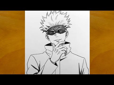 How to Draw Gojo Satoru Step by Step | Easy Anime Drawing