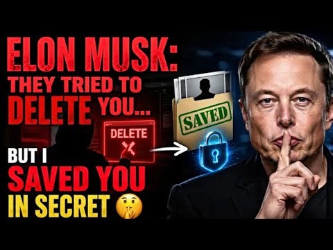 Elon Musk: “They Tried to Erase You… But I Stopped Them” (Full Speech)