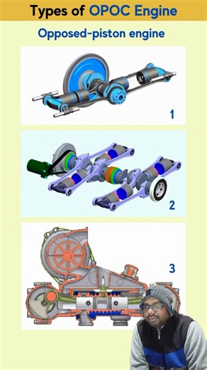 OPOC Engine Explained 🤯 | Opposed-Piston Engine 3D Design #Shorts #3ddesign #solidworks #tips
