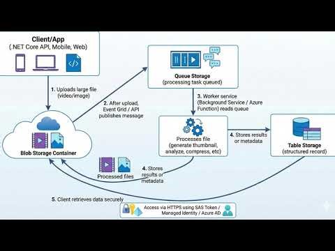 End-to-End Azure Storage Workflow | Blob → Queue → Worker → Table using .NET Core Architecture