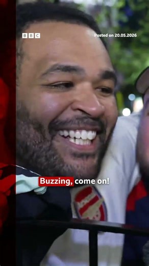 Arsenal fans were in party mode after winning their first Premier League title in 22 years. #BBCNews