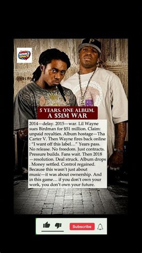 Lil Wayne’s $51 Million Battle Over Tha Carter V #shorts #viral #news