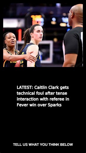 Caitlin Clark gets technical foul after tense interaction with referee in#News #BreakingNews #Shorts