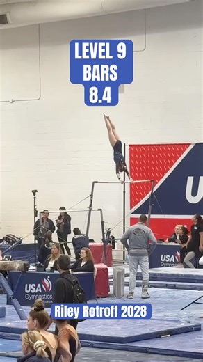 Level 9 Bar Routine Florida State Championships 🇺🇸 Riley Rotroff 3/22/26 #gymnast #level9 #shorts