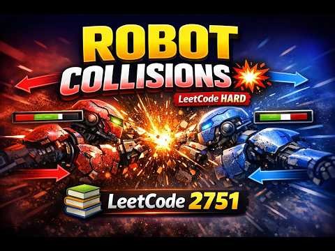 LEETCODE 2751 - Robot Collisions Explained | Stack + Simulation 🔥 Hard #coding #python #leetcode