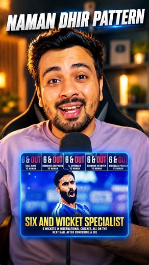 🚨NAMAN DHIR PATTERN🤯Naman Six and Out All Rounder Bowling Mumbai Indians IND vs WI 3rd T20I 2026