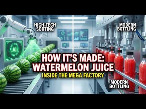 Inside a Modern Watermelon Processing Plant The Future of Juice Production! Full Process