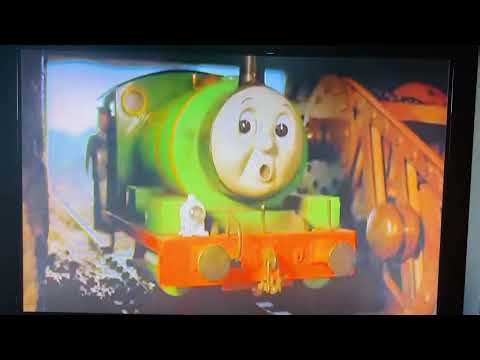 PUT UPON PERCY-PERCY PUSHING A LONG LINE OF FREIGHT CARS INTO A MINE SHAFT & MAKES THEM CRASH💥