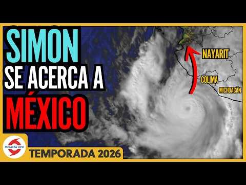 Huracán Simón hacia Colima, Jalisco, Michoacán y Nayarit. Tormenta Rachel hacia Baja California.