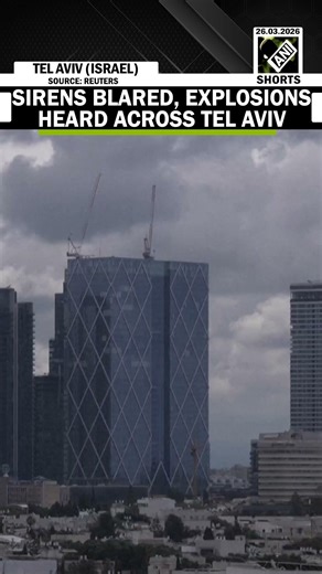 Sirens blare as explosions echo across Tel Aviv amid Iran war