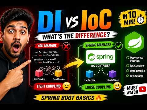 Dependency Injection & IoC Explained in 10 Minutes | Spring Boot Basics