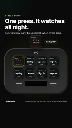 Arise Python Commander: Catch error spikes before your users do, with one Stream Deck key