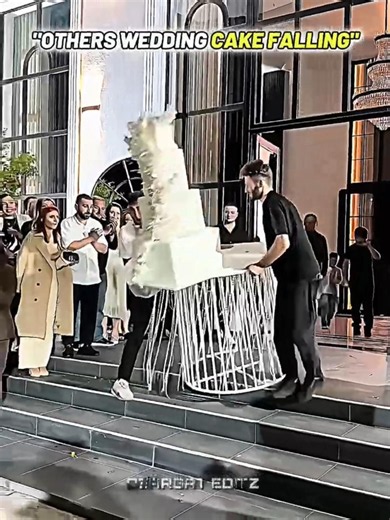 Others Wedding Cake Falling VS This Man 🥹