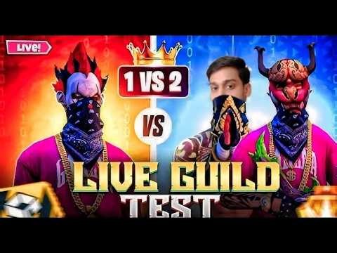 FREE FIRE 1 vs 2 guild test | 🔥 ONLY LEGENDS CAN PASS 10K !! SUBSCRIBER