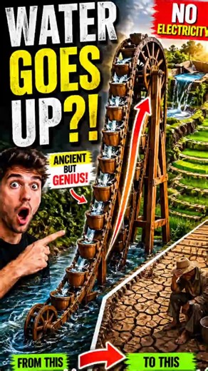 “How This Ancient Machine Lifts Water Without Electricity #youtubeshort #usashorts #ytshorts