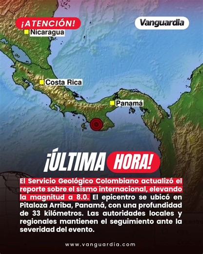 URGENTE: Terremoto de 8.0 sacude a Panamá hoy 9 de octubre