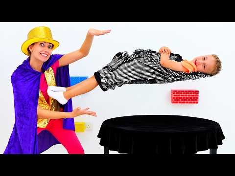 Vlad and Niki shows mom magic tricks - fun stories for children
