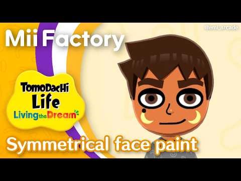 How to get a Perfectly Symmetrical Face Paint in Tomodachi Life: Living the Dream - Mii Factory