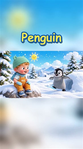 It's a Penguin! Waddle, waddle! 🐧 | Snowy Arctic Animals with Baby Milo #shorts