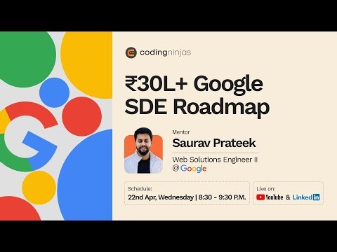 Google SDE Roadmap 2026 🚀 Land 30L+ CTC | Complete Guide + Live Q&A