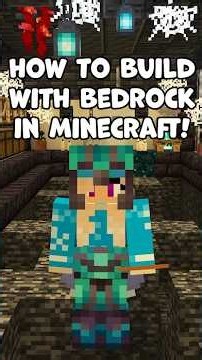 How to build with BEDROCK in Minecraft! #minecraftbuilding