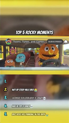 Top 5 Rocky Moments Pt. 2 | The Amazing World of Gumball #shorts #gumball #top5