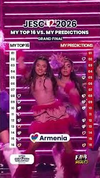 My TOP 16 vs. My PREDICTIONS - Grand Final | JUNIOR EUROVISION SONG CONTEST 2026 🎶😍 #jesc2026