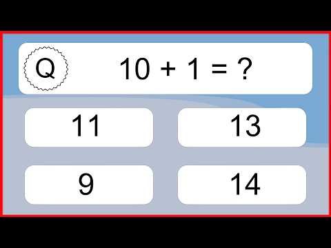 20 Addition Quiz Exercises for Kids